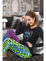 Uzun Kol Kadın Pijama Takım Derya Kurşun 1110 Çok Renkli farklı açı