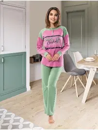 Derya Kurşun Uzun Kol Kadın Pijama Takım Derya Kurşun 1120