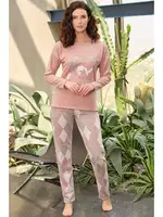 Uzun Kol Sweat ve Pantolon Pijama Takım Anıl 9741 Gül Kurusu