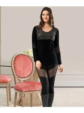 Derya Kurşun Uzun Kol Transparan Tayt Takım Derya Kurşun 877