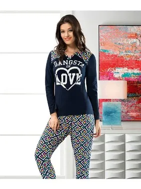Derya Kurşun V Yaka Kadın Pijama Takım Derya Kurşun 872