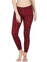 Varak Desenli Kadın Tayt Derya Kurşun 457 Bordo farklı açı