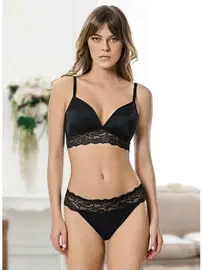 Godewo Violet Desteksiz Dantelli Sütyen ve Külot Takım Godewo TK20212