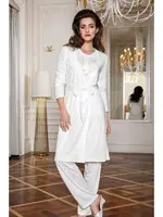 Viskon 3 lü Takım Yeni İnci BPJ170 Ekru detay görünüm