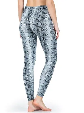 Derya Kurşun Yılan Derisi Görünümlü Uzun Kadın Tayt Derya Kurşun 444 - Alternatif Görünüm