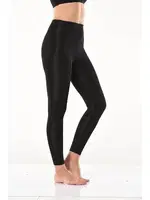 Yüksek Bel Parlak Disco Tayt Derya Kurşun 0595 Siyah detay görünüm