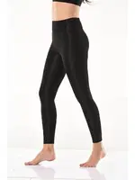 Yüksek Bel Parlak Disco Tayt Derya Kurşun 0595 Siyah görsel 5