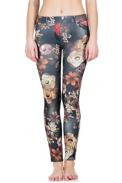 Desenli Kadın Tayt Derya Kurşun 461