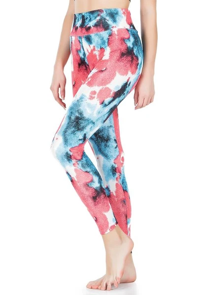 Desenli Yüksek Bel Kadın Tayt Derya Kurşun 0606