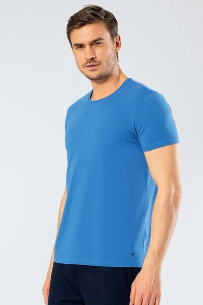 Erkek Likralı O Yaka T-shirt Cacharel 1331/SAKS