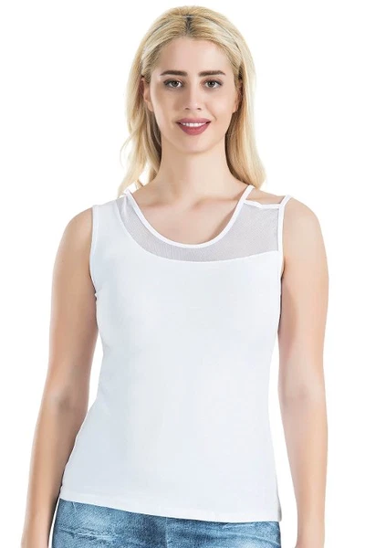 Geniş Transparan Askılı Kadın Atlet Derya Kurşun 180