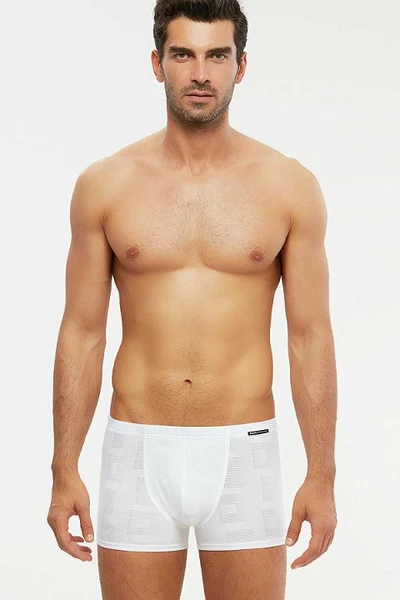 Kom Erkek Şort - Andrea Modal Jakar Desenli Erkek Boxer