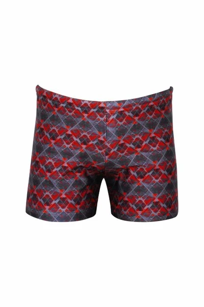 Kom Fizzy Desenli Erkek Çocuk Şort Mayo Bordo