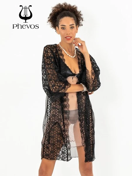 Phevos 3lü Somon Gecelik ve Sabahlık Takımı