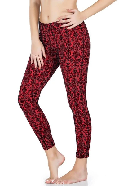 Varak Desenli Kadın Tayt Derya Kurşun 457