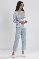 6lı Gelin Çeyiz Seti Saten Çeyiz Takım Pierre Cardin 6955 Mavi görsel 11