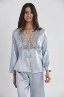 6lı Gelin Çeyiz Seti Saten Çeyiz Takım Pierre Cardin 6955 Mavi görsel 10