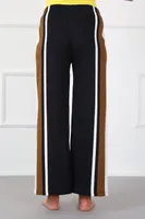 Yanları Şeritli Penye Bol Paça Pantolon Akbeniz 210015 Sütlü Kahve görsel 4