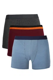 Akbeniz Karışık Renk Erkek Penye 3Lü Boxer Akbeniz 40093
