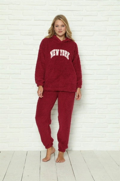 Welsoft Polar Peluş Kadın Pijama Takımı Akbeniz 9060