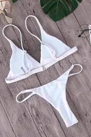 Angelsin Üçgen Bikini Alt Beyaz MS41409 Beyaz görsel 4
