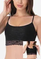Askılı Dantelli Pedli Büstiyer İmer 2605 Siyah detay görünüm