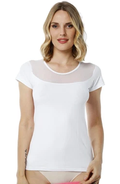 HMD Bayan Likralı Süprem Beyaz Atlet Hmd 2436