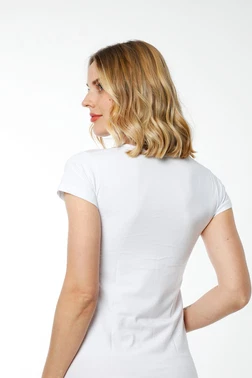 HMD Bayan Likralı Süprem Beyaz Atlet Hmd 2436 - Alternatif Görünüm