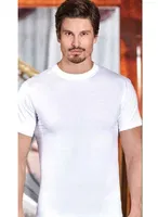 Erkek Sıfır Yaka Yarım Kol Fanila Berrak 1003 Beyaz