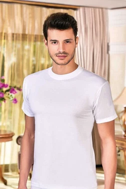 Berrak Erkek Sıfır Yaka Yarım Kol Fanila Berrak 1003 - Alternatif Görünüm