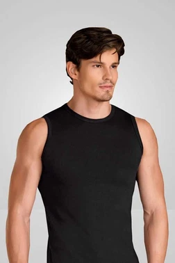 Berrak Erkek Ribana Siyah Kolsuz Atlet Berrak 1013 - Alternatif Görünüm