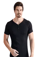 Berrak 1045 Erkek Kaşkorse T-shirt Siyah detay görünüm