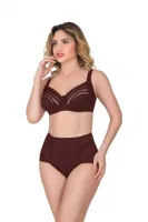 Destekli Toparlayıcı Balenli Sütyen C CUP Emay 183 Bordo görsel 4