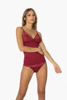 Bralet Penye Atlet Külot Kaşkorse Set Pierre Cardin 375 Bordo