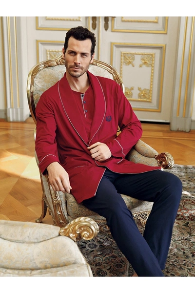 Capsella Erkek 5Li Pijama Robdöşambır Damat Çeyiz Seti Perin 1090