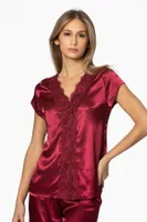 Çeyizlik Saten Takım Altılı Pierre Cardin 6010 Bordo görsel 5