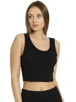 Crop Fit Askılı T-Shirt Dono 2252 Siyah
