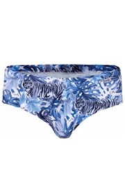 Doreanse Doreanse Erkek Mavi Desenli İpli Slip Mayo 3832