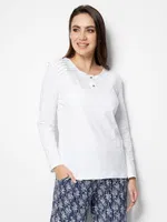 Doremi Bayan Pijama Üstü Beyaz detay görünüm