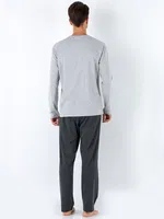 Erkek Kışlık Pijama Takımı DoReMi 002-000821 Gri Melanj görsel 5