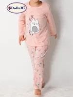 Doremi Kız Çocuk Pijama Takım 002-000823 Pembe Melanj görsel 4