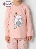 Doremi Kız Çocuk Pijama Takım 002-000823 Pembe Melanj görsel 6