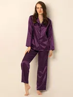 DoReMi Uzun Kollu Saten Pijama Takımı K.MOR görsel 15