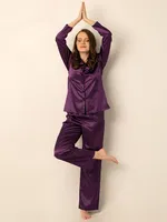DoReMi Uzun Kollu Saten Pijama Takımı K.MOR görsel 17