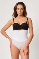 Emay 2945 Tüllü Karyokalı Lazer Slip Korse Beyaz görsel 6