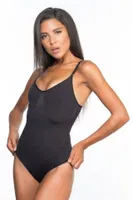 Emay Desenli Slip Body Korse 2072 Siyah detay görünüm