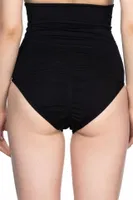 Emay Dikişsiz Alttan Çıtçıtlı Double Slip Korse 2019 Siyah görsel 10
