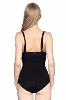 Emay Dikişsiz Göğsü Açık Slip Boy Çıt Çıtlı Korse 2023 Siyah görsel 9