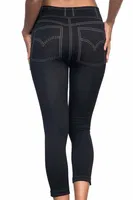 Kot Pantolon Tayt Emay Dikişsiz 3801 Siyah görsel 14