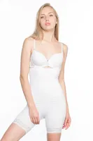 Emay Dikişsiz Paça Dantelli Boxer Korse 2027 Beyaz görsel 9